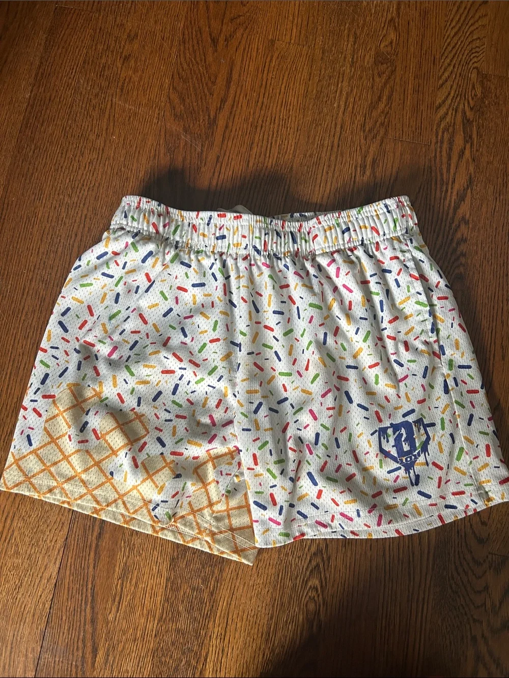 Baseball Lifestyle 101 Ice Cream Shorts-Vanilla Print! Men's Small